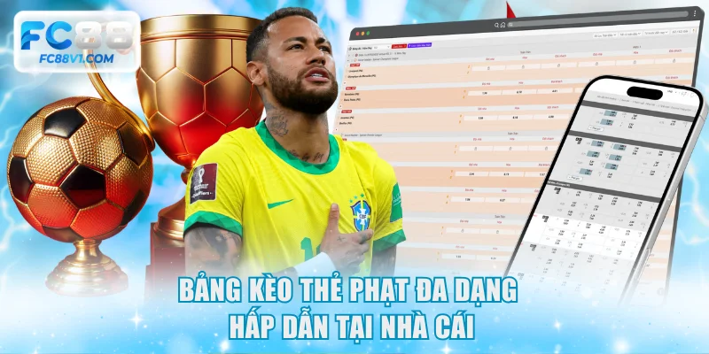 Bảng kèo thẻ phạt đa dạng hấp dẫn tại nhà cái