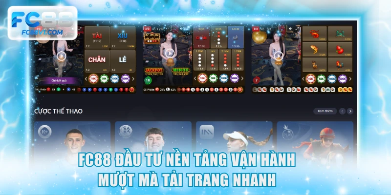 FC88 đầu tư nền tảng vận hành mượt mà tải trang nhanh