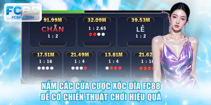 Nắm rõ các cửa cược xóc đĩa FC88 để có chiến thuật chơi hiệu quả