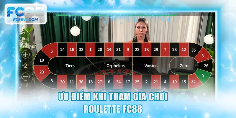 Ưu điểm khi tham gia chơi Roulette FC88