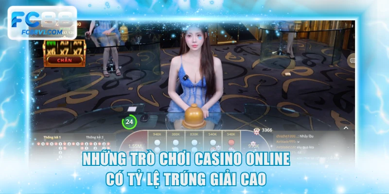 Những trò chơi casino online có tỷ lệ trúng giải cao