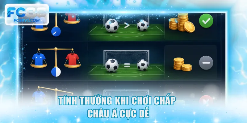 Tính thưởng khi chơi chấp châu Á cực dễ